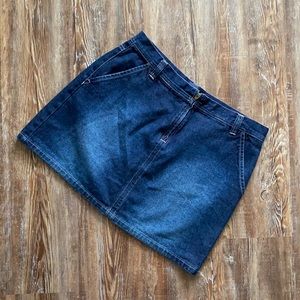 Tommy Jeans Dark Wash ZIP Up Mini Casual Jean Denim Skirt